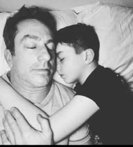 Jamie Lissow with his son