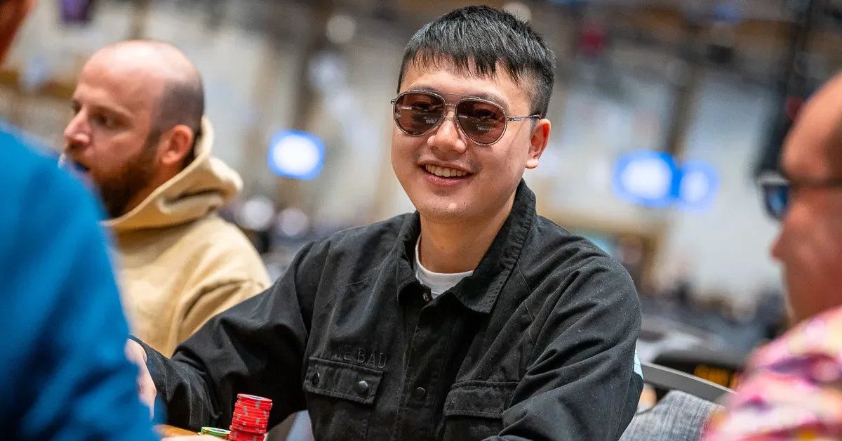 Wesley Fei at a high-stakes poker table, showcasing focus and intensity—Wesley Fei _ Poker Players _ PokerNews profile image.