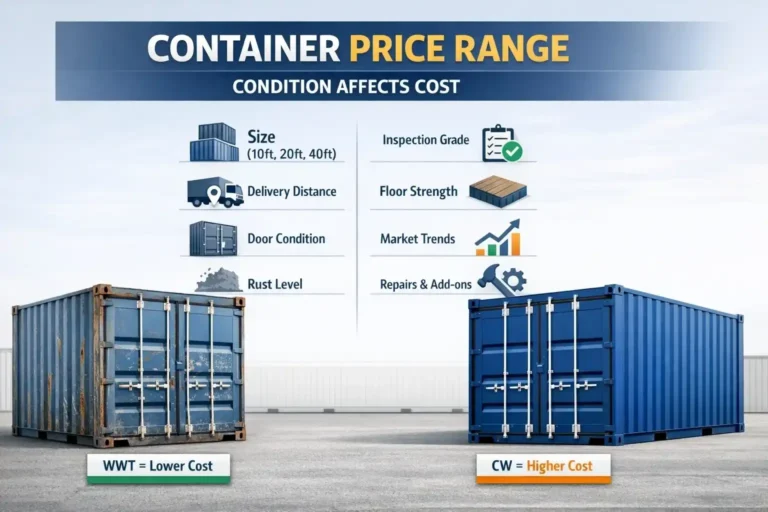 Side by side wind and watertight and cargo worthy shipping containers